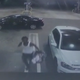 The suspect is seen rushing into a Sunoco gas station with the child in hand.
